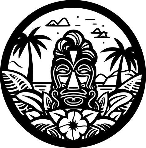 Hawaii, Black and White Vector illustration 23618120 Vector Art at Vecteezy