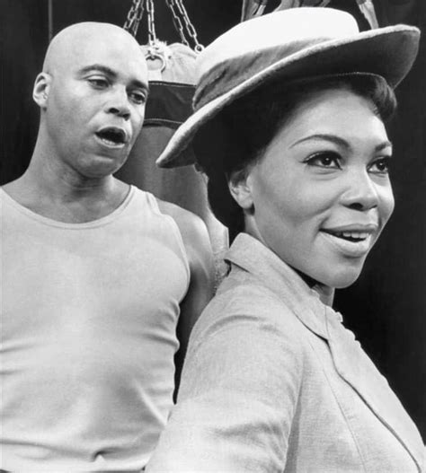 James Earl Jones with actress Marlene Warfield in the Broadway play “The Great White Hope” in ...