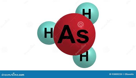 Arsine Molecular Structure Isolated on White Stock Illustration - Illustration of weapon ...