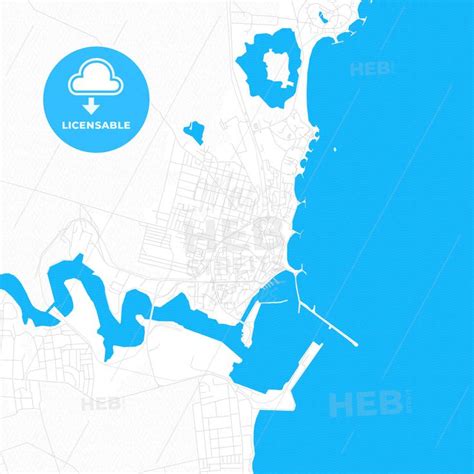 Mangalia, Romania PDF vector map with water in focus - HEBSTREITS Sketches in 2022 | Map vector ...