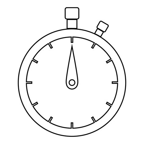 The stopwatch the black color icon 5218252 Vector Art at Vecteezy