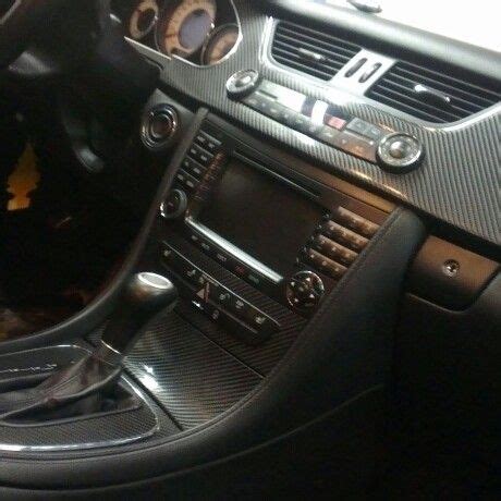 Mercedes cls 55 AMG black custom black carbon fiber vinyl interior | Coches