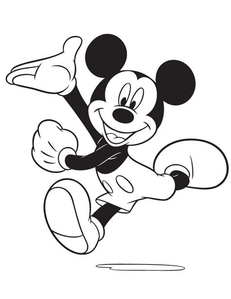 mickey mouse running drawing - Clip Art Library