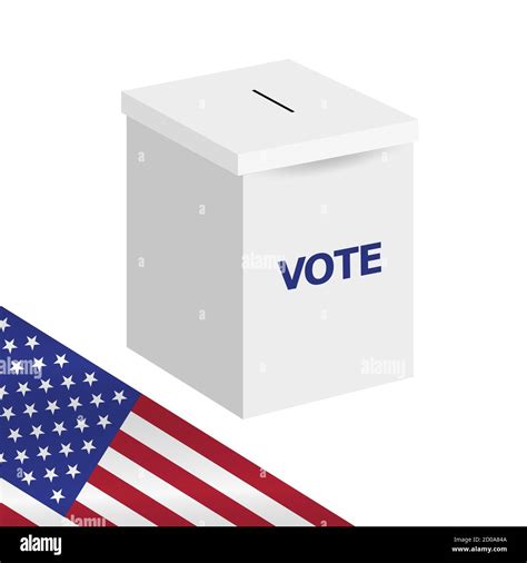 White isometric ballot box. 2020 United States presidential election ...