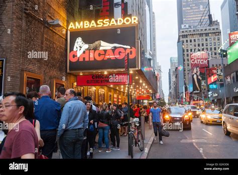 Theatergoers outside the Ambassador Theatre to see the long-running ...