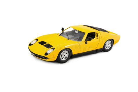 Yellow Racing Toy Car Lamborghini Miura Sport Vehicle Automobile Stock ...