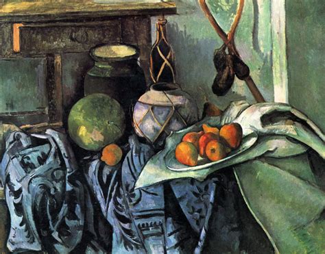 Still Life with a Ginger Jar and Eggplants, 1894 - Paul Cezanne - WikiArt.org