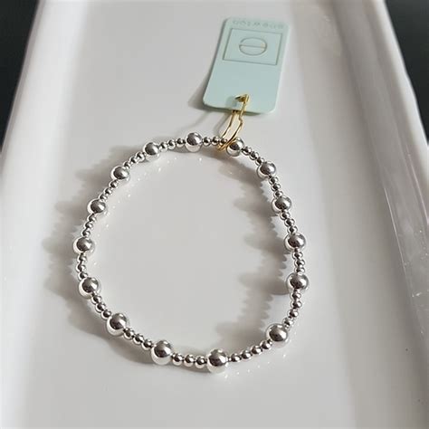 enewton | Jewelry | E Newton Classic Sincerity Pattern 5mm Bead Bracelet Sterling | Poshmark