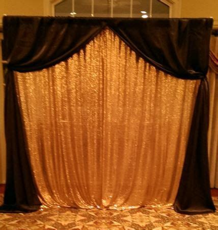 Gold sequin and black backdrop | Wedding backdrop, Gold party ...