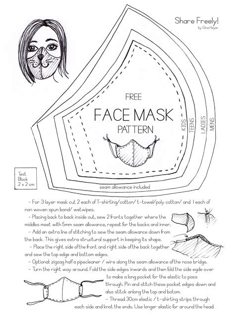 Mask Pattern Printable