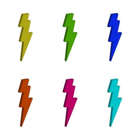 Set Of Lightning On White Background 2039269 Vector Art at Vecteezy