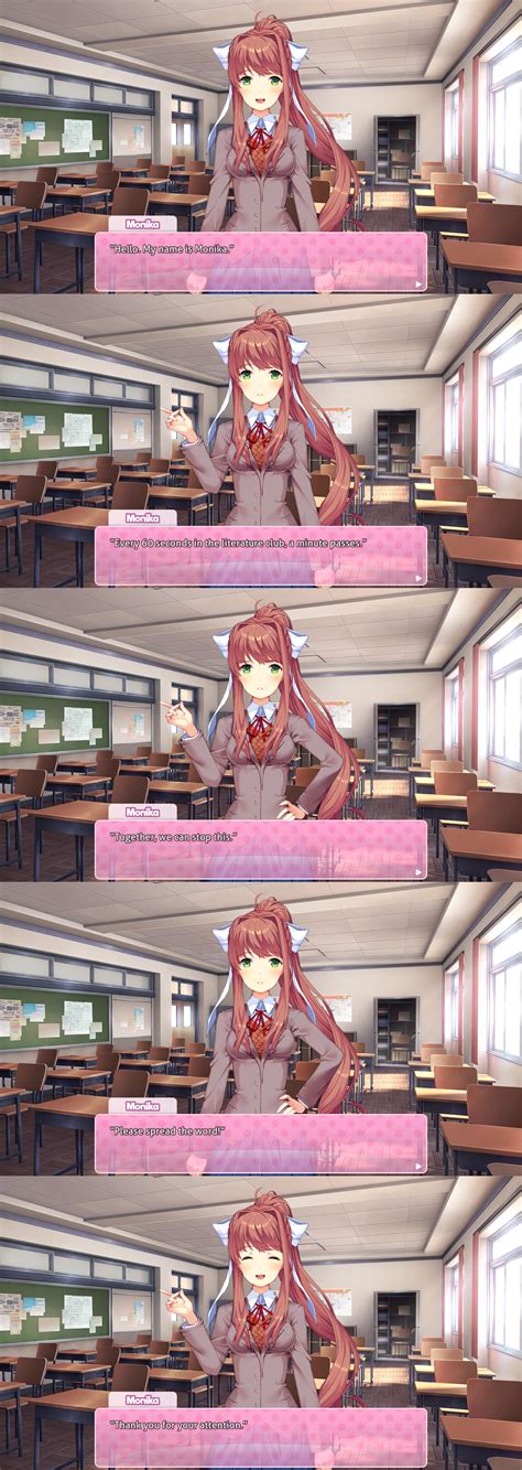 Monika’s message to us all : r/DDLC