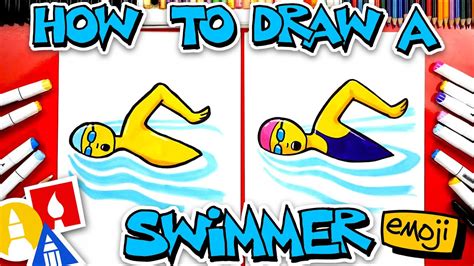 How To Draw A Swimmer Emoji - YouTube