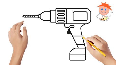 How to draw an electric drill | Easy drawings - YouTube