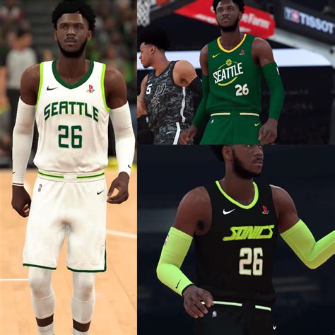 My Seattle SuperSonics uniforms : r/NBA2k