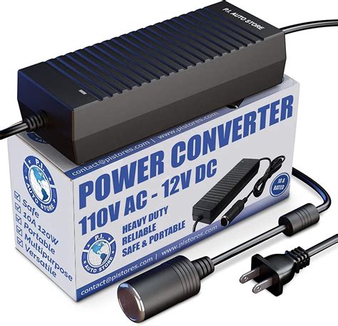 Buy 12V DC Power Converter, PI Store Adapter, 110V to 120V Transformer, 10 Amp 12V Max, FCC & CE ...