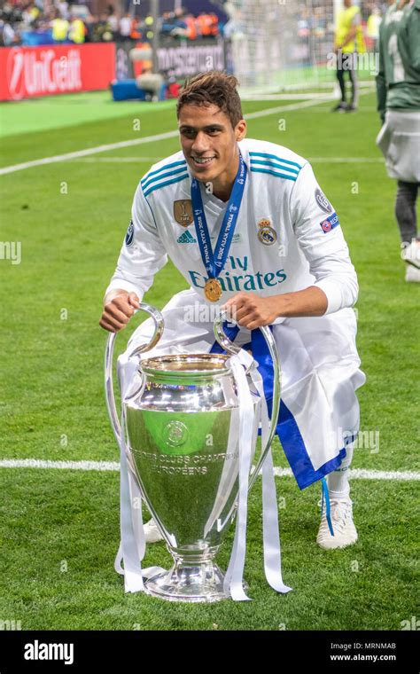 Raphael Varane of Real Madrid with Trophy during the UEFA Champions League Final match between ...