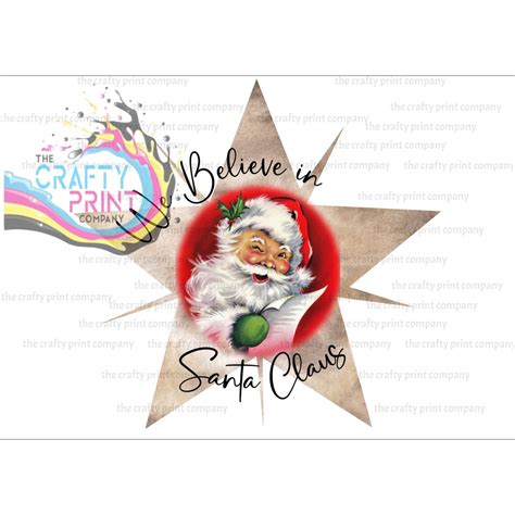 We Believe in Santa Claus Star Digital Download – The Crafty Print Company