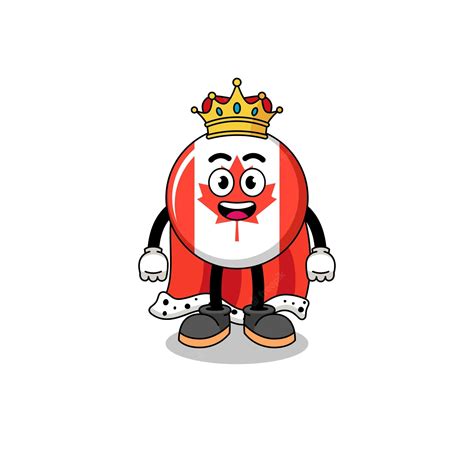 Premium Vector | Mascot Illustration of canada flag king