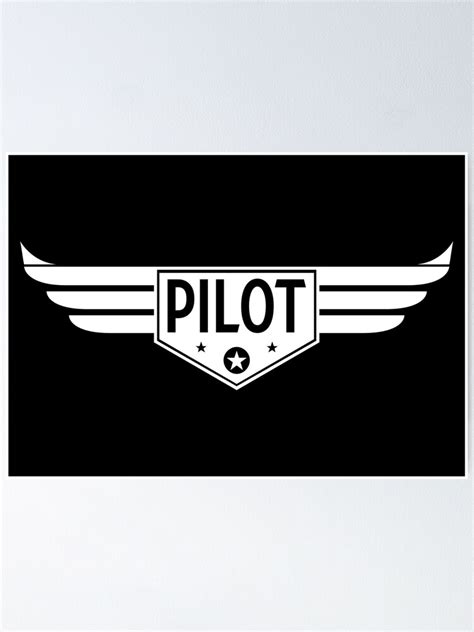 "Pilot wings logo." Poster for Sale by VFRZone | Redbubble