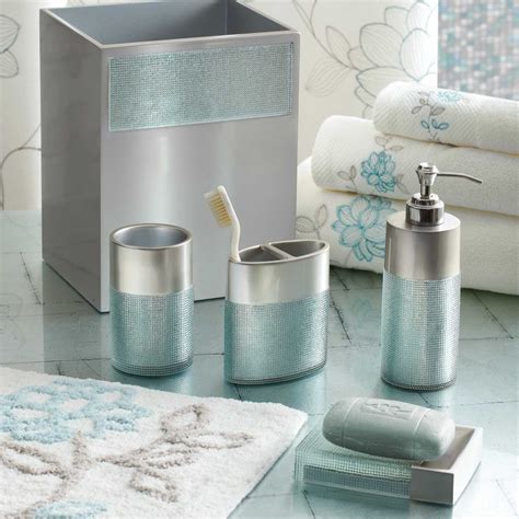 Stunning Turquoise And Grey Bathroom Accessories Photos Best | Teal ...