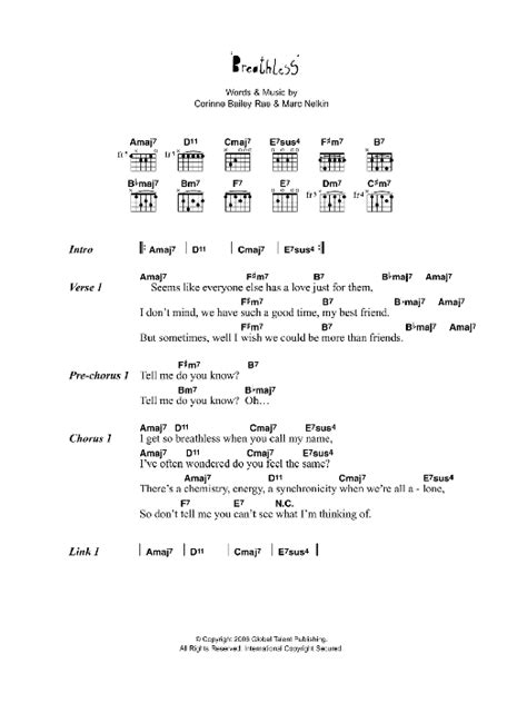 Breathless by Corinne Bailey Rae - Guitar Chords/Lyrics - Guitar Instructor