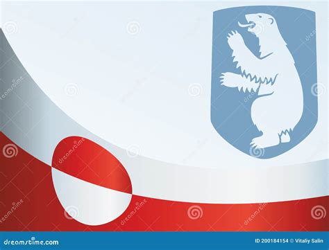 Flag of Greenland. Kingdom of Denmark, Stock Vector - Illustration of north, design: 200184154