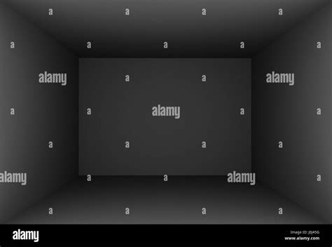 3D Rendering Black Empty Room Stock Photo - Alamy