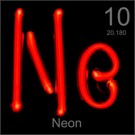 Museum-grade sample, a sample of the element Neon in the Periodic Table