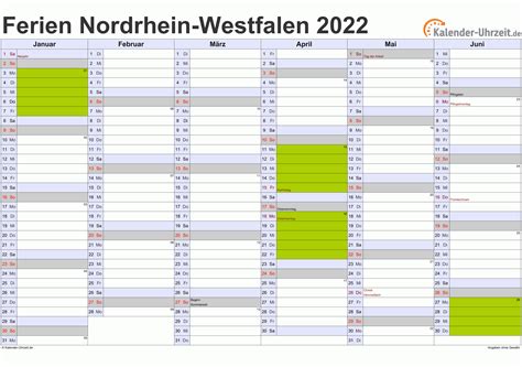 Kalender 2022 Mit Ferien Nrw | Images and Photos finder