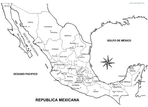 Mapa de la Republica Mexicana (Con nombres y división polí… | Flickr