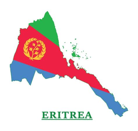 Eritrea National Flag Map Design, Illustration Of Eritrea Country Flag ...