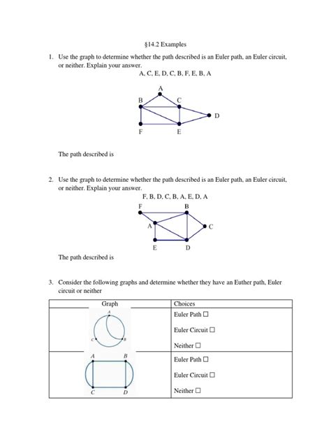 Euler Circuit/Path Examples | PDF | Algorithms | Teaching Mathematics