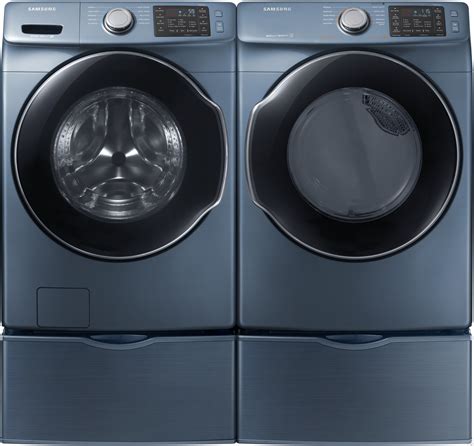 Samsung SAWADREBL23 Side-by-Side on Pedestals Washer & Dryer Set with Front Load Washer and ...