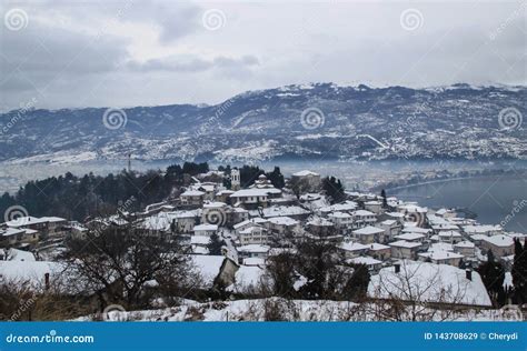 Wintertime in the Town of Ohrid Stock Image - Image of footage, famous: 143708629