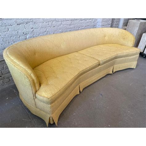 1960s Vintage Curved Sofa | Chairish