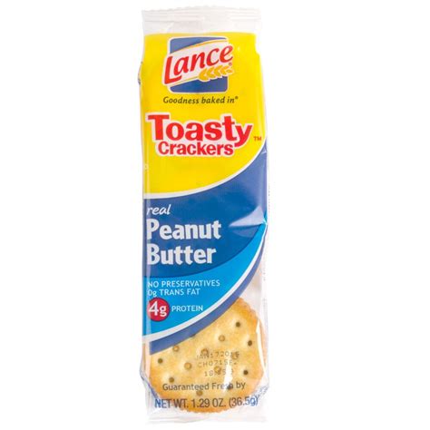 Lance Toasty Peanut Butter Sandwich Crackers 20 Count Box - 6/Case