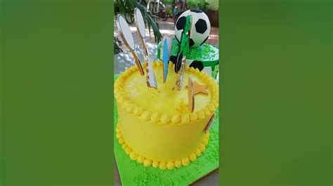 new design beautiful 2 cake football ⚽ 🎂 #happy #birthday #cakedecoration 🎂 Short video 😍 - YouTube
