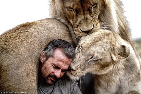 Pictures show bond between lion whisperer Kevin Richardson and his pride | Daily Mail Online