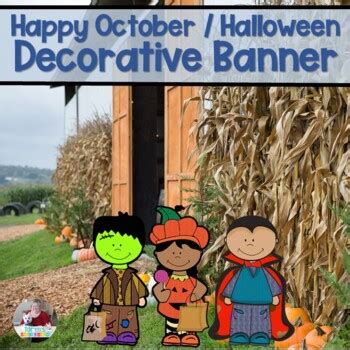 Halloween- October Decorative Banner by Taryn's Unique Learning | TpT