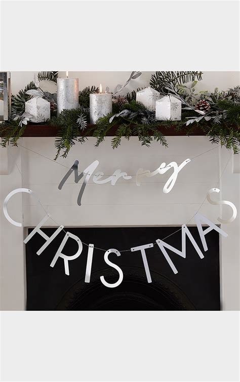 Silver Merry Christmas Bunting | Accessories | PrettyLittleThing AUS