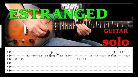 ESTRANGED - Guitar solo lesson with tabs(fast & slow) - Guns 'N Roses ...