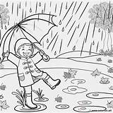 Autumn Rain Coloring Page Download Or Print For Free sketch template