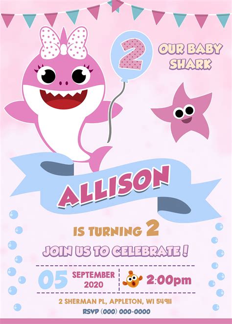 baby shark birthday invitations - Attractively Weblogs Picture Galleries