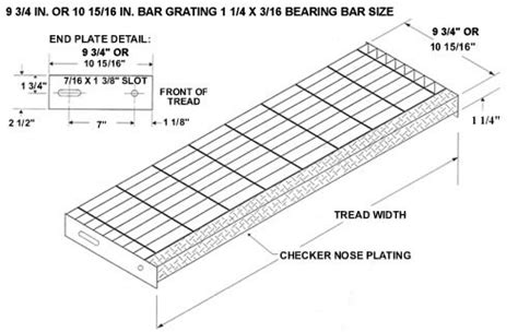 Serrated Bar Grating Stair Treads, Galvanized Treads