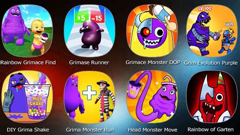 Grimace Monster DOP Story,Grimase Runner,Rainbow Grimace Find Daddy ...