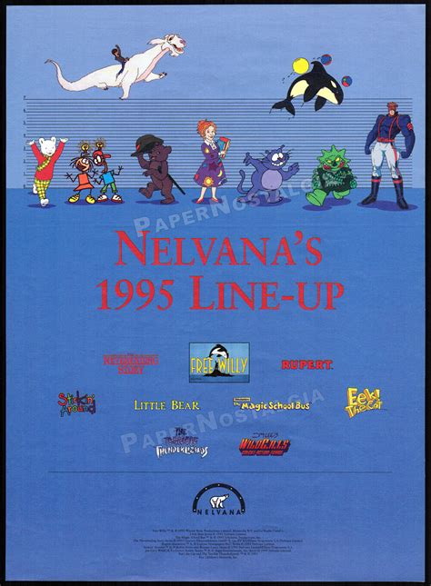 NELVANA 1995 Line-Up__Orig. Trade AD promo_poster__Magic School Bus_Eek ...