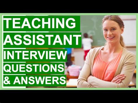 TEACHING ASSISTANT Interview Questions and Answers - How To PASS a ...