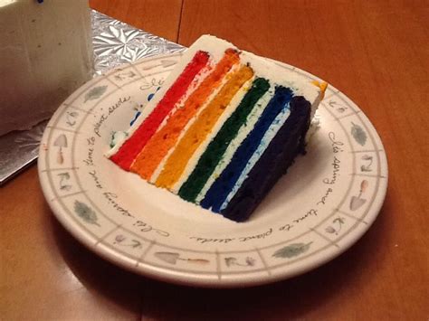 Rainbow cake slice | Cake, Rainbow cake