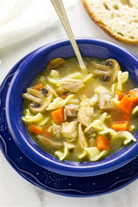 Turkey Noodle Soup (from a Leftover Turkey Carcass) - Savor the Best